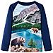 Maglietta Bambini Maniche Lunghe Blu Marino 116 - Foto miniatura 1