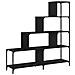 Lusso Casadino -  Libreria A 4 Gradini Nera 139x33,5x149 Cm In Legno Multistrato - Foto miniatura 6