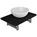 Set Mobili Da Bagno 2 Pz Ceramica Nero - Foto miniatura 1