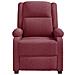 Poltrona Reclinabile In Tessuto Rosso Vino - Foto miniatura 2