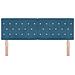 Testiera  con bottoni in cristallo imbottita blu scuro 140 cm in velluto - Foto miniatura 4