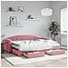 Divano Letto Estraibile con Cassetti Rosa 80x200 cm Velluto - Foto miniatura 2