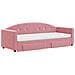 Divano Letto Estraibile con Cassetti Rosa 80x200 cm Velluto - Foto miniatura 3