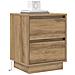 Comodino con luci LED Rovere artigianale 39x34.5x50 cm - Foto miniatura 3