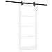 Porta Scorrevole  con Set di Hardware Bianca 93x211 cm in Legno Massello di Pino, Porta Interna  con Vetro 'ORKDAL'Bianca 93x211x4 cm - Foto miniatura 1