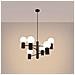 Lampadario Halo 6 Nero Sl. 1830 - Moderno Lampadario Nero 230x64x64 Cm - Foto miniatura 3