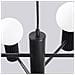 Lampadario Halo 6 Nero Sl. 1830 - Moderno Lampadario Nero 230x64x64 Cm - Foto miniatura 6