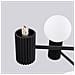 Lampadario Halo 6 Nero Sl. 1830 - Moderno Lampadario Nero 230x64x64 Cm - Foto miniatura 8