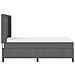 Letto a molle con materasso Grigio scuro 100 x 200 cm Tessuto - Foto miniatura 9
