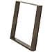 Gambe per tavolo da pranzo a forma di U 2 pz in acciaio naturale 90x(72-73) cm - Foto miniatura 4