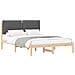 Letto con Testiera Rivestita Grigio scuro 140 x 200 cm - Foto miniatura 1