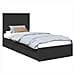 Letto con Contenitore Nero 100 x 200 cm Legno multistrato - Foto miniatura 1