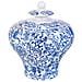 Vaso In Ceramica Bianca E Blu, D23x28h Cm - Foto miniatura 1