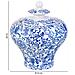 Vaso In Ceramica Bianca E Blu, D23x28h Cm - Foto miniatura 3