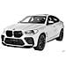 Auto telecomandata RC BMW X6 M LED 1:14 Veicolo Bianco - Foto miniatura 2