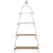 Scaffalatura In Legno E Metallo A 4 Ripiani, Marrone, 80,5x35,5x173h - Foto miniatura 2