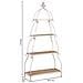 Scaffalatura In Legno E Metallo A 4 Ripiani, Marrone, 80,5x35,5x173h - Foto miniatura 3