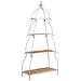 Scaffalatura In Legno E Metallo A 4 Ripiani, Marrone, 80,5x35,5x173h - Foto miniatura 4