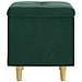 Pouf contenitore Verde Scuro 40 x 40 x 45 cm Velluto - Foto miniatura 5