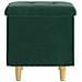 Pouf contenitore Verde Scuro 40 x 40 x 45 cm Velluto - Foto miniatura 6