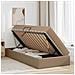 Letto con contenitore e materasso 2 pcs Cappuccino Pelle - Foto miniatura 4