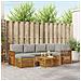 Set divani con cuscino 7 pcs Grigio Naturale e Chiaro - Foto miniatura 2