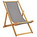 Sedia da spiaggia Grigio Chiaro Legno di teak solido - Foto miniatura 1