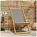 Sedia da spiaggia Grigio Chiaro Legno di teak solido - Foto miniatura 2