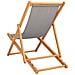 Sedia da spiaggia Grigio Chiaro Legno di teak solido - Foto miniatura 5