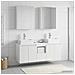 Set di Armadi da Bagno 5 pcs Bianco Legno ingegnerizzato - Foto miniatura 4