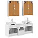 Set di Armadi da Bagno 5 pcs Bianco Legno ingegnerizzato - Foto miniatura 8