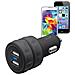 Caricabatteria universale per Auto con 2 porte USB - Nero - Foto miniatura 3
