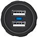 Caricabatteria universale per Auto con 2 porte USB - Nero - Foto miniatura 5