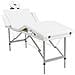 Lettino Massaggio Pieghevole Bianco Crema 4 Zone Con Telaio Alluminio - Foto miniatura 1