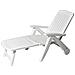 Lettino Sdraio Con Ruote In Plastica Resina Per Campeggio Spiaggia Mare Piscina Giardino Esterno - Foto miniatura 1