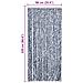 Zanzariera Blu Bianco E Argento 90x220 Cm Ciniglia - Foto miniatura 6