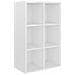 Libreria /Credenza Bianco Lucido 66x30x98 cm Legno Multistrato - Foto miniatura 1