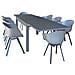 Jerri - Set Tavolo In Alluminio Cm 135/270 X 90 X 75 H Con 8 Poltrone Jessie - Foto miniatura 1
