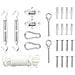 Set Accessori per Vela Parasole 9 pz in Acciaio Inossidabile - Foto miniatura 1