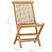 Set da Pranzo Giardino Pieghevole 3 pz Cuscino Massello di Teak - Foto miniatura 2