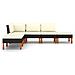 Set Divani da Giardino 6 pz con Cuscini in Polyrattan Nero - Foto miniatura 2