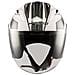 Moto Casco Jet Scooter Doppia Visiera Ece22-05 Certificato Bianco Argento L - Foto miniatura 6