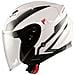 Moto Casco Jet Scooter Doppia Visiera Ece22-05 Certificato Bianco Argento L - Foto miniatura 8