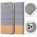 Custodia Compatibile Con Apple Iphone 13 Pro In Grigio Chiaro Marrone - Coperchio Protettiva Con Chiusura Magnetica, Funzione Stand E Tasca Per Le Carte - Foto miniatura 6