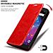 Custodia Compatibile Con Zte Blade L8 In Rosso Mela - Coperchio Protettiva Con Chiusura Magnetica, Funzione Stand E Tasca Per Le Carte - Foto miniatura 6