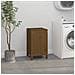 Contenitore Per Bucato Miele 44x44x76 Cm Legno Massello Pino - Foto miniatura 3