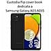 Smart Book Custodia Poket Silicone Flip Cover Case Per Samsung Galaxy A03 A035 Black - Foto miniatura 2