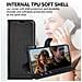 Custodia Compatibile Con Samsung Galaxy A21s In Nero Carbone - Coperchio Protettiva Con Chiusura Magnetica, Funzione Stand E Tasca Per Le Carte - Foto miniatura 3