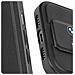 Cover Per Iphone 15 Pro Max Similpelle Cavalletto Supporto, Nero - Foto miniatura 3