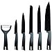 Set Di Coltelli Nero Acciaio Inossidabile Polipropilene (6 Unità) 6 Pezzi - Foto miniatura 4